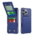 thumbnail image 1 of for iPhone 16 Pro Case Wallet Credit Card Holder, Back Pocket Slot Flip Stand Phone Cover Premium PU Leather TPU Bumper Anti-Scratch Protective Rugged Shell for iPhone 16 Pro, Darkblue, 1 of 9