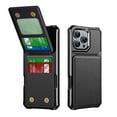 thumbnail image 1 of for iPhone 16 Pro Case Wallet Credit Card Holder, Back Pocket Slot Flip Stand Phone Cover Premium PU Leather TPU Bumper Anti-Scratch Protective Rugged Shell for iPhone 16 Pro, Black, 1 of 9