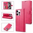 thumbnail image 1 of for iPhone 16 Pro Flip Wallet Case, Classic Card Slots Kickstand Strong Magnetic Premium PU Leather Drop Protective Shockproof Phone Case for iPhone 16 Pro, Rose, 1 of 7