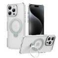 thumbnail image 1 of for iPhone 16 Pro Frosted Clear Case with Magnetic Stand, [Compatible with MagSafe] [Invisible Ring Holder] Soft TPU Frame Shockproof Protection Cover for iPhone 16 Pro Phone Case, Clear, 1 of 7