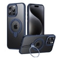 thumbnail image 1 of for iPhone 16 Pro Frosted Clear Case with Magnetic Stand, [Compatible with MagSafe] [Invisible Ring Holder] Soft TPU Frame Shockproof Protection Cover for iPhone 16 Pro Phone Case, Blue, 1 of 7