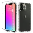 thumbnail image 1 of For iPhone 16 Pro Gradient Transparent Case,2-in-1 Design,Shockproof Anti-fall Rugged Crystal Transparent Ultra Slim Bumper Protective Thin Fit Phone Case for iPhone 16 Pro,Clear, 1 of 6