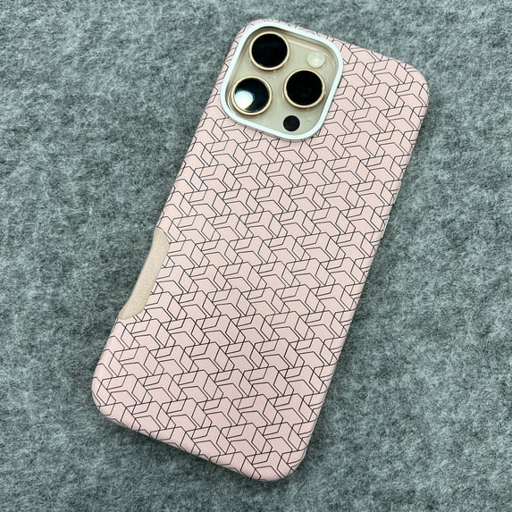 for iPhone 16 Pro Lightweight Case, Luxury Thin Fit Shockproof Slim Hard PC Protective Compatible with Wireless Charging Phone Case Cover for iPhone 16 Pro, Sandpink
