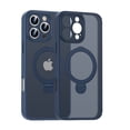 thumbnail image 1 of iPhone 16 Pro Magnetic Case, Compatible with Magsafe & Car Mount Grip Ring Holder Kickstand Translucent Bumper Rugged Shockproof Phone Case for Apple iPhone 16 Pro, Darkblue, 1 of 7