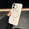 thumbnail image 1 of For iPhone 16 Pro Magnetic Case, Compatible with Magsafe Slim Fit Anti-Scratch Drop Protection Bumper Rugged Hard PC Back Cover Phone Case for Apple iPhone 16 Pro, White, 1 of 7