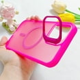 thumbnail image 1 of For iPhone 16 Pro Magnetic Case, Compatible with Magsafe Translucent Slim Fit Camera Kickstand Anti-Scratch Drop Protection Hard PC Back Cover for Apple iPhone 16 Pro, Rose, 1 of 1