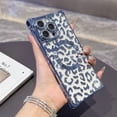 thumbnail image 1 of for iPhone 16 Pro Magnetic Case, Luxury Leopard Print Pattern Plating Phone Case with Glitter Bling Lens Circle, Support Wireless Charging, Clear Shockproof Back Cover for Women Girls, Blue, 1 of 11