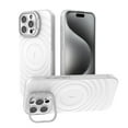 thumbnail image 1 of for iPhone 16 Pro Matte Case, with Magsafe Soft TPU Camera Cover Kickstand Back Case, Ultra Slim Shockproof Drop Protective Luxury Case Cover for iPhone 16 Pro Women Men, White, 1 of 4