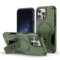 for iPhone 16 Pro Max 6.9-inch Case [Compatible with MagSafe] Built in Invisible Stand, Military Grade Shockproof Soft TPU Protective Cover Case,Green,For iPhone 16 Pro Max
