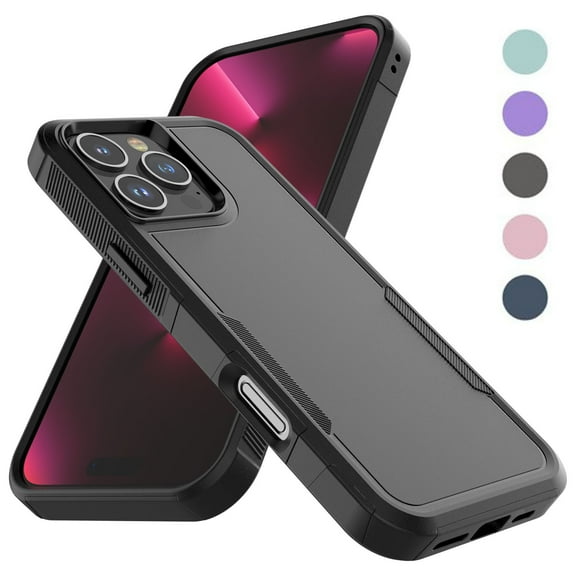 iPhone 16 Pro Max Case ,2 in 1 Phone Case for iPhone 16 Pro Max 6.9 inch ,Takfox Shockproof Protection Heavy Duty Armor Durable Hard Plastic & Rubber Rugged Full Body Bumper Cover- Black