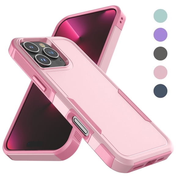 iPhone 16 Pro Max Case, 2 in 1 Phone Case for iPhone 16 Pro Max 6.9 inch ,Takfox Shockproof Protection Heavy Duty Armor Hard Plastic & Rubber Rugged Bumper Cover- Rose Gold