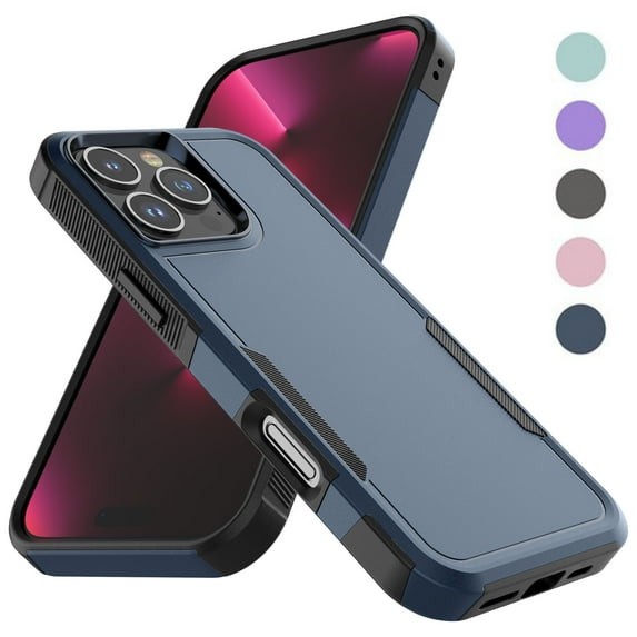 iPhone 16 Pro Max Case, 2 in 1 Phone Case for iPhone 16 Pro Max 6.9 inch ,Takfox Shockproof Protection Heavy Duty Armor Hard Plastic & Rubber Rugged Bumper Cover- Blue