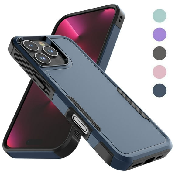 iPhone 16 Pro Max Case, 2 in 1 Phone Case for iPhone 16 Pro Max 6.9 inch ,Takfox Shockproof Protection Heavy Duty Armor Hard Plastic & Rubber Rugged Bumper Cover- Blue