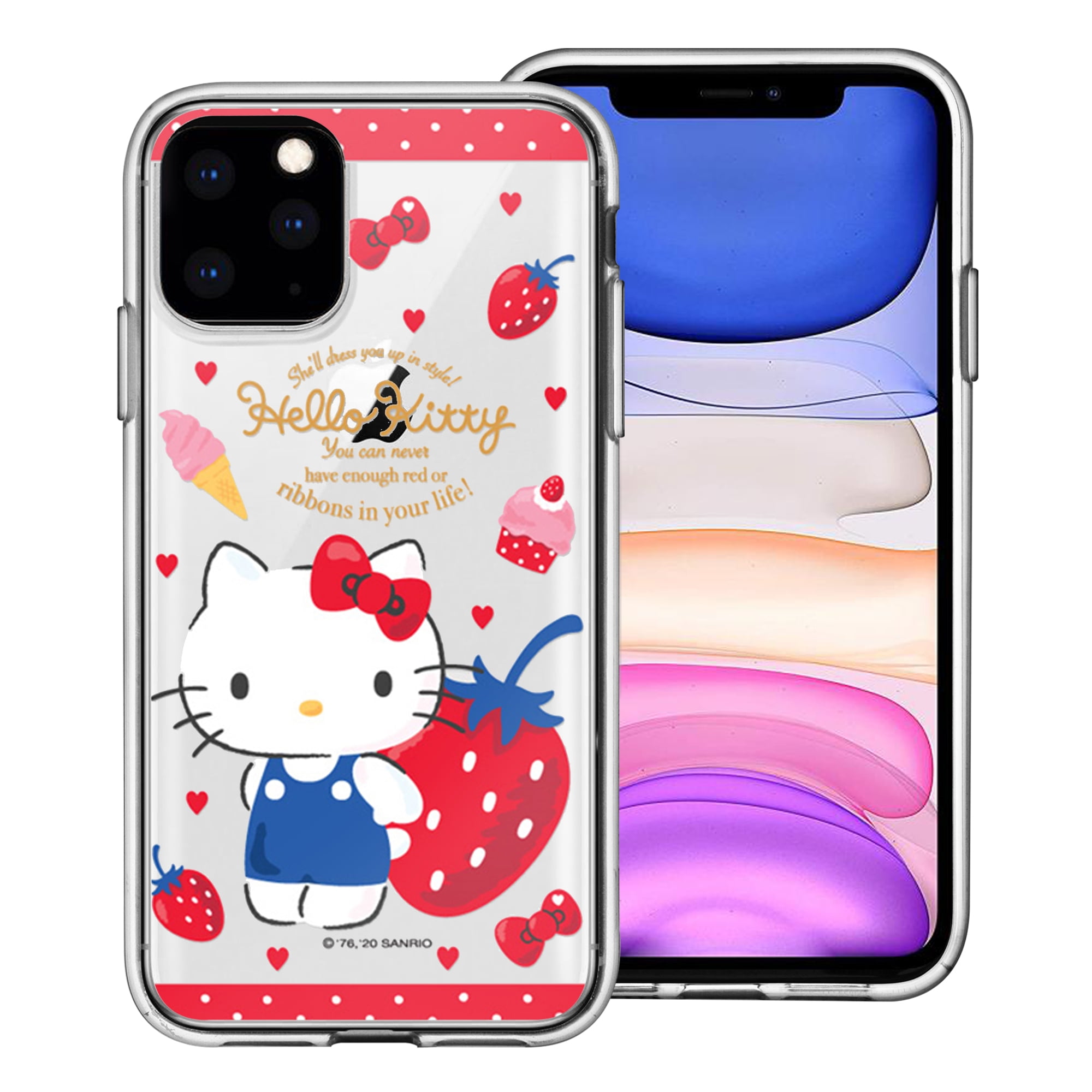 国内外の人気 Max Pro 16 iPhone Case Kitty Hello Circle  - Cover Jelly Soft Clear Cute Sanrio (6.9inch) iPhoneアクセサリー