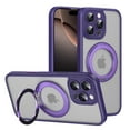 thumbnail image 1 of for iPhone 16 Pro Max Case, Camera Control Button Compatible with MagSafe, Military-Grade Protective Case, Built-in Stash Stand Phone Case, Scratch-Resistant Back Cover, Classic Series, Purple, 1 of 13