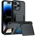 thumbnail image 1 of for iPhone 16 Pro Max Case with Card Holder,for iPhone 16 Pro Max Wallet Case Anti-Scratch Hybrid Dual Layer Hidden Pocket Case Shockproof Kickstand Cover Compatible with iPhone 16 Pro Max, Black, 1 of 11