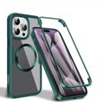thumbnail image 1 of for iPhone 16 Pro Max Case Clear, Magnetic Case with Screen Protector, Compatible with MagSafe, Not Yellowing Shockproof Full Body Protection Slim Transparent Case for iPhone 16 Pro Max, Darkgreen, 1 of 9