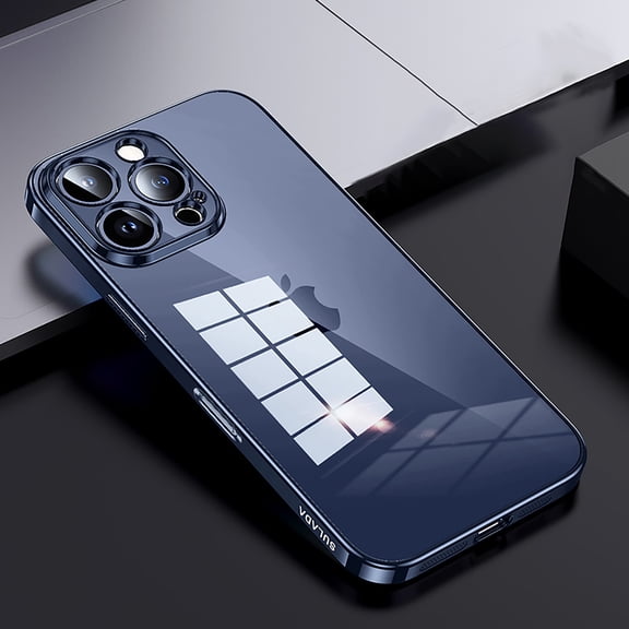 for iPhone 16 Pro Max Case Clear,Shockproof Soft TPU Bumper and Hard PC Back Phone Case,Non-Yellowing,Anti-Scratch,Drop Protection,Slim Fit Cover Case For iPhone 16 Pro Max,Titaniumblue