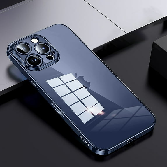 for iPhone 16 Pro Max Case Clear,Shockproof Soft TPU Bumper and Hard PC Back Phone Case,Non-Yellowing,Anti-Scratch,Drop Protection,Slim Fit Cover Case For iPhone 16 Pro Max,Titaniumblue