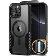 for iPhone 16 Pro Max Case, [Compatible with MagSafe] [18FT Military-Grade Protection] [with Privacy Screen&Camera Lens Protector], Heavy Duty Shockproof Rugged Magnetic Phone Case 6.9