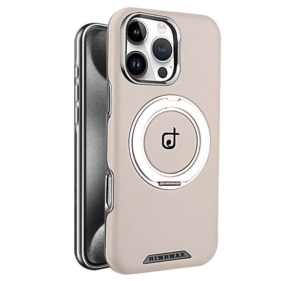 for iPhone 16 Pro Max Case Compatible with MagSafe, 360° Rotating Ring Kickstand, Ultra Slim Lightweight Shockproof Back Cover, Luxury Drop Protective Phone Case for iPhone 16 Pro Max, Gray