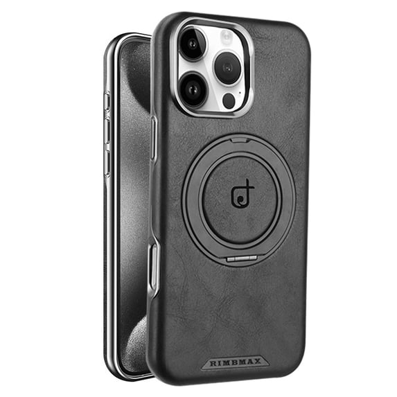 for iPhone 16 Pro Max Case Compatible with MagSafe, 360° Rotating Ring Kickstand, Ultra Slim Lightweight Shockproof Back Cover, Luxury Drop Protective Phone Case for iPhone 16 Pro Max, Black