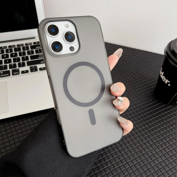 for iPhone 16 Pro Max Case, Compatible with MagSafe, Military Grade Drop Protection, Not Yellowing, Ultra Slim Translucent Matte Anti-Fingerprint Shockproof Frosted Lightweight Phone Cover, Black