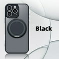 thumbnail image 1 of for iPhone 16 Pro Max Case, Compatible with Magsafe with 360° Rotatable Magnetic Stand Ring Holder, Translucent Matte Back TPU Bumper Magnetic Phone Case Cover for iPhone 16 Pro Max, Black, 1 of 8