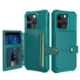 thumbnail image 1 of for iPhone 16 Pro Max Case with Credit Card Holder, Magnetic Back Flip Case PU Leather Wallet Cover for Women Men, All-Round Shockproof Rugged Protective Phone Case for iPhone 16 Pro Max, Green, 1 of 7