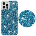 thumbnail image 1 of For iPhone 16 Pro Max Case,Cute Glitter Bling Twinkle Stardust with Drop Protection Shockproof Soft TPU Slim Flexible Phone Case Girls/Women Protective case for iPhone 16 Pro Max,Anti Scratch,Blue, 1 of 6