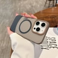 thumbnail image 1 of for iPhone 16 Pro Max Case Magnetic Phone Case Compatible with MagSafe, Soft TPU Bumper Hard Translucent Matte Back Slim Fit Shockproof Protective Case Cover for Men Women Girls - Black, 1 of 9