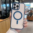 thumbnail image 1 of for iPhone 16 Pro Max Case Magnetic [Support Magsafe Charger] Wireless Anti-Scratch Shockproof Clear Four Corner Cushion Durable Anti-Dropping Cover for iPhone 16 Pro Max, Darkblue, 1 of 6