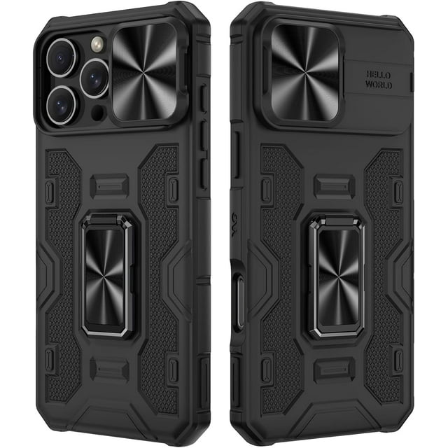 for iPhone 16 Pro Max Case, iPhone 16 ProMax Kickstand Case with Slide