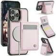 thumbnail image 1 of for iPhone 16 Pro Max Case with RFID Blocking Card Holder iPhone 16 Pro Max Case Magsafe Compatible Phone case Kickstand Wallet 2 in 1 Detachable Magnetic Leather Cover for Men Women, Pink, 1 of 12