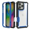 thumbnail image 1 of for iPhone 16 Pro Max Case, Soft Silicone Bumper & Crystal Clear Hard PC Back, Luxury 2 In 1 Shockproof Military Drop Protection Anti-Fingerprint Phone Case Cover for iPhone 16 Pro Max, Blue, 1 of 2