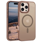 for iPhone 16 Pro Max Case Super Magnetic [Compatible with MagSafe] Metal Frame Protective Translucent Matte Smooth Phone Case for iPhone 16 Pro Max 6.9, Desert