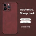 thumbnail image 1 of for iPhone 16 Pro Max Case, TPU & PU Leather Case, Anti-Vibration Anti-Slip Ultralight Luxury Ultra Slim Phone Case Cover for Apple iPhone 16 Pro Max, for Men Women, Winered, 1 of 6