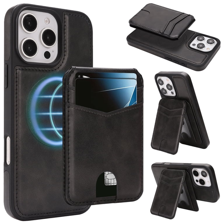 for iPhone 16 Pro Max Case Wallet, 2 in 1 Detachable Magnetic with