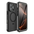 thumbnail image 1 of for iPhone 16 Pro Max Case Waterproof Shockproof Rugged Cover with Magnetic Ring Kickstand, TPU+PC Full Body Protection, Anti-Drop Dustproof Slim Phone Case for iPhone 16 Pro Max, Gray, 1 of 9