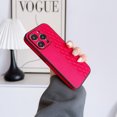 thumbnail image 1 of iPhone 16 Pro Max Case for Women Men, Slim Fit Stylish Diamond Pattern Back Cover Anti-Scratch Shockproof Bumper Premium PU Leather TPU Phone Case for Apple iPhone 16 Pro Max, Red, 1 of 7