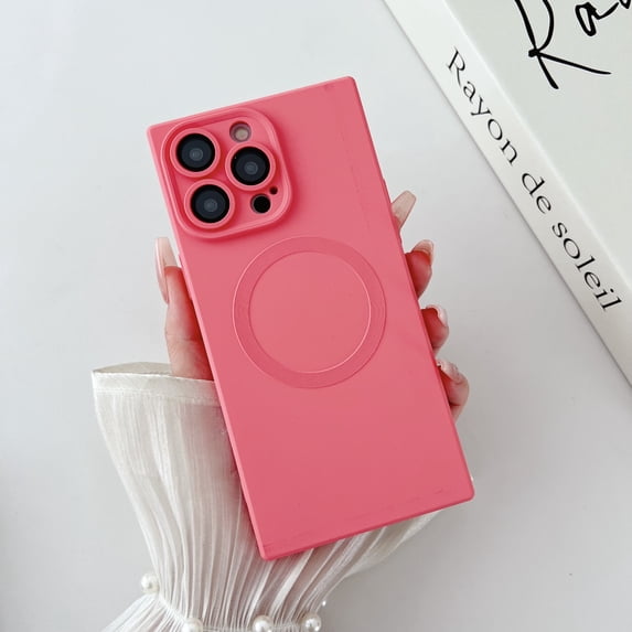 for iPhone 16 Pro Max Magnetic Case, Compatible with MagSafe, Luxury Matte Hard PC Shockproof Protective Skin Friendly Anti-Scratch Lightweight Back Case Cover for iPhone 16 Pro Max, Pink
