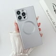 thumbnail image 1 of for iPhone 16 Pro Max Magnetic Case, Compatible with MagSafe, Luxury Matte Hard PC Shockproof Protective Skin Friendly Anti-Scratch Lightweight Back Case Cover for iPhone 16 Pro Max, Silver, 1 of 6
