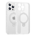 thumbnail image 1 of iPhone 16 Pro Max Magnetic Case, Compatible with Magsafe & Car Mount Grip Ring Holder Kickstand Translucent Bumper Rugged Shockproof Phone Case for Apple iPhone 16 Pro Max, White, 1 of 7