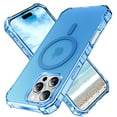 thumbnail image 1 of for iPhone 16 Pro Max Magnetic Case, Support Mag-Safe Charging, Anti-Fingerprint Slim Shockproof Rugged Wave Edge Frame Design Phone Case Cover for iPhone 16 Pro Max, Blue, 1 of 6