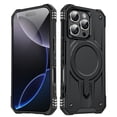 thumbnail image 1 of for iPhone 16 Pro Max Magnetic Case [Support Wireless Charging & Car Mount], Heavy Duty Rugged Shockproof Military Grade Protection Tough Durable Cover for iPhone 16 Pro Max, Black, 1 of 7