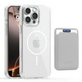 thumbnail image 1 of For iPhone 16 Pro Max Magnetic Clear Phone Case,Magnetic Detachable Card Slots Holder Wallet,Compatible with Mag-safe,Crystal Transparent Shockproof Protective Rugged Phone Case,White, 1 of 7