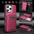 thumbnail image 1 of For iPhone 16 Pro Max Magnetic Detachable Wallet Case,With Kickstand,Compatible With Magsafe,With Card Slots Flip PU Leather Protective Shockproof Anti-fall Thin Fit Phone Case,Red, 1 of 10