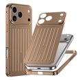 thumbnail image 1 of For iPhone 16 Pro Max Phone Case,2-in-1 Metal Back + Bumper,Ultra Slim Shockproof Anti-fall Drop Protection,Anti-Scratch Lightweight Non-slip Durable Rugged Thin Fit Phone Case Cover,Desert Gold, 1 of 7