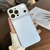 For iPhone 16 Pro Max Phone Case,Compatible with Mag-Safe,Built-in Lens Protector,Shape Transform into iPhone 17 Pro,Matte Skin-feel Shokcproof Anti-fall Drop Protection,Thin Fit Phone Case,Silver