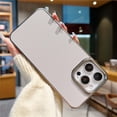 thumbnail image 1 of For iPhone 16 Pro Max Phone Case,Minimalist design,Vegan PU Leather,Luxury Electroplated Frame,PU Leather + Hard PC Ultra Slim Thin Fit  Shockproof Rugged Anti-fall Phone Case Cover,Gray, 1 of 6